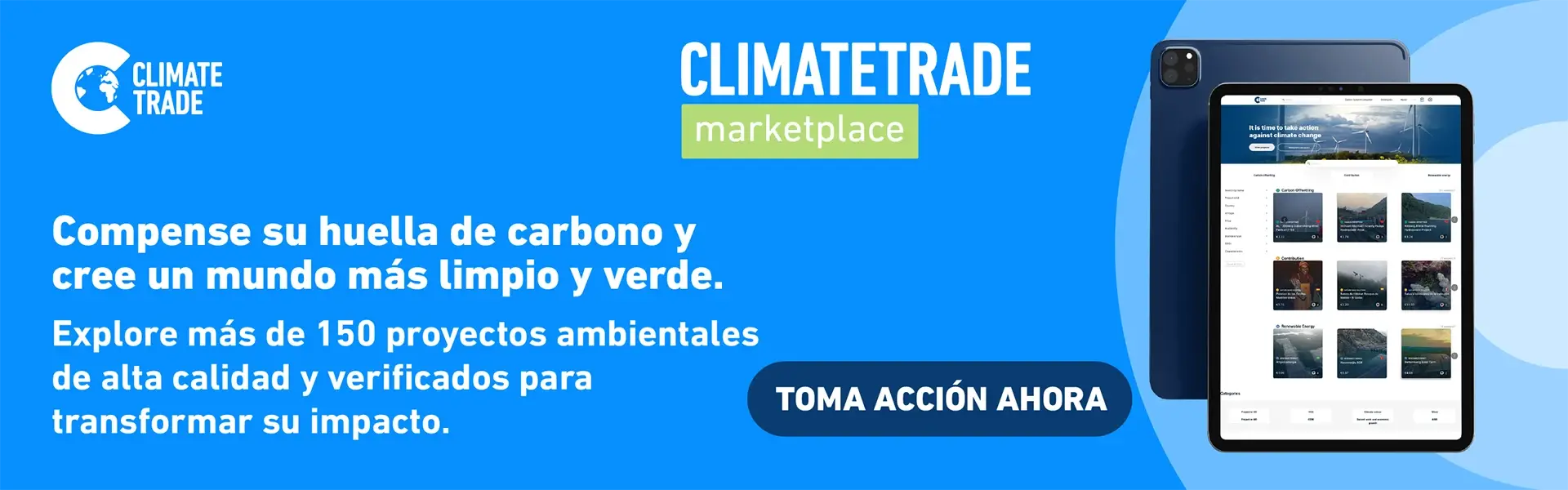 discover and buy carbon credits of different prices in a marketplace